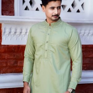 Mughal Embroidery Panjabi | Crs Green
